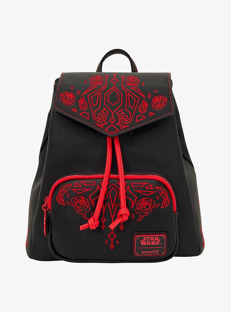 Loungefly Star Wars Darth Maul Floral Drawstring Mini Backpack