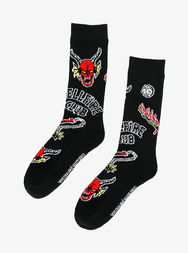 Stranger Things Hellfire Club Crew Socks - BoxLunch Exclusive