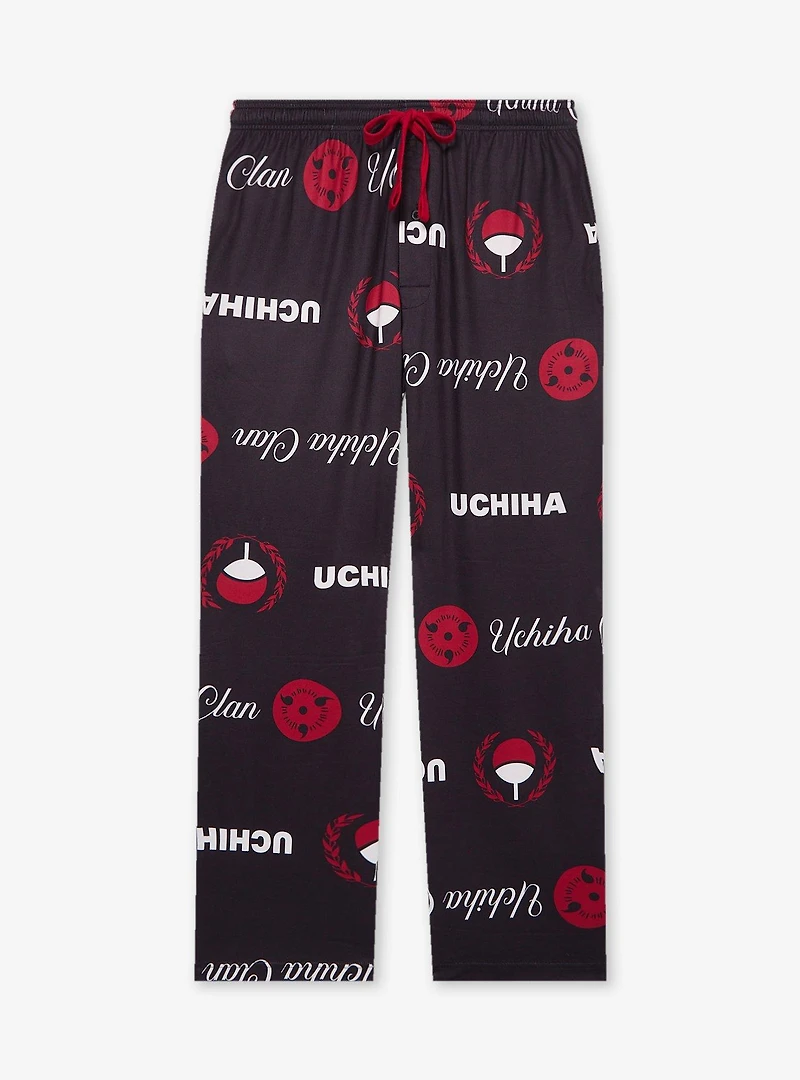 Naruto Shippuden Uchicha Name Allover Print Sleep Pants - BoxLunch Exclusive