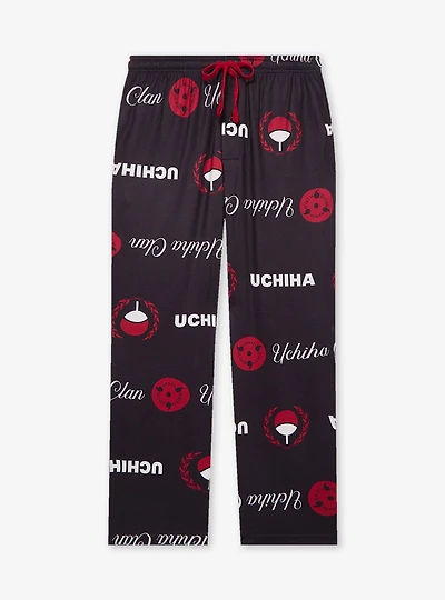 Naruto Shippuden Uchicha Name Allover Print Sleep Pants - BoxLunch Exclusive