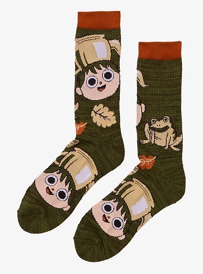 Over The Garden Wall Greg Allover Print Crew Socks - BoxLunch Exclusive