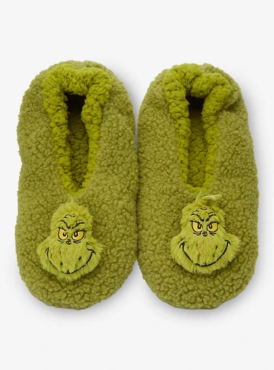 How the Grinch Stole Christmas Grinch 3D Sherpa Slipper Socks — BoxLunch Exclusive