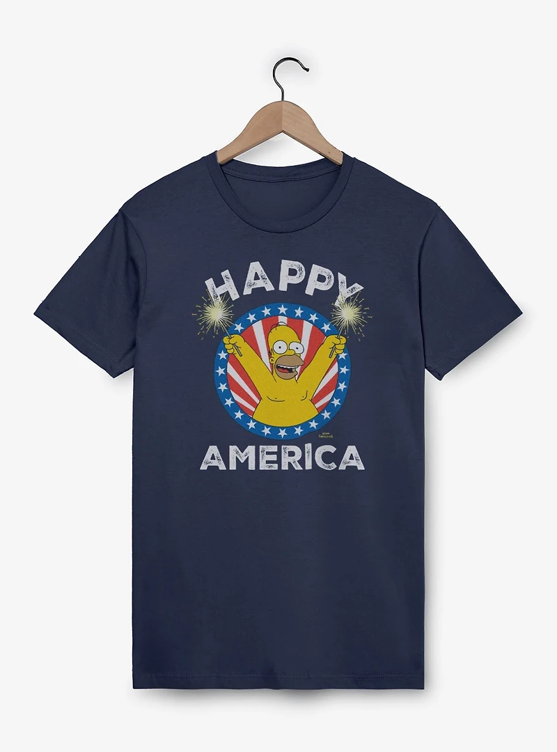The Simpsons Happy America T-Shirt