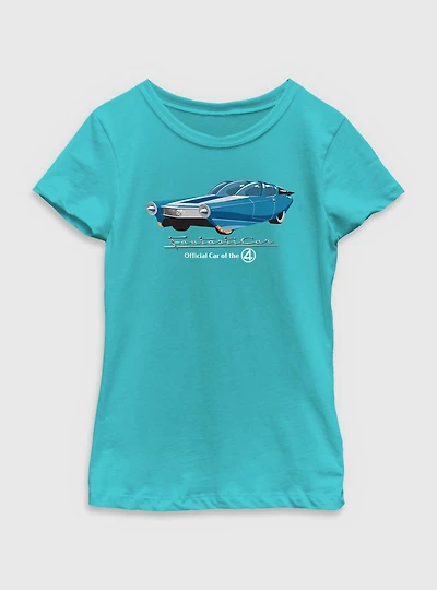 Marvel The Fantastic Four: First Steps Official Car Fantasticar Youth Girls T-Shirt