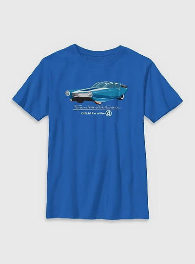 Marvel The Fantastic Four: First Steps Official Car Fantasticar Youth T-Shirt