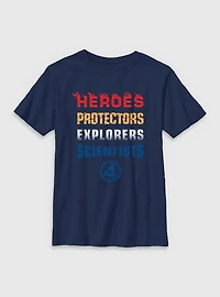 Marvel The Fantastic Four: First Steps Heroes Protectors Explorers Scientists Youth T-Shirt