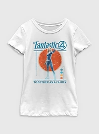 Marvel The Fantastic Four: First Steps Together As A Family Susan Storm Invisible Woman Youth Girls T-Shirt