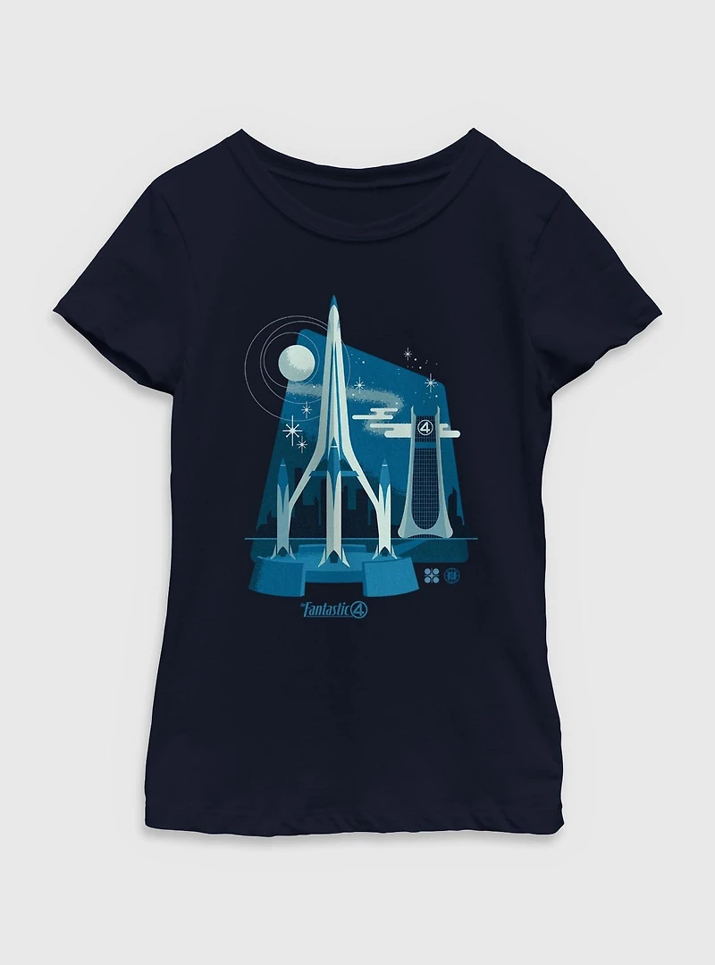 Marvel The Fantastic Four: First Steps Ready For Launch Youth Girls T-Shirt