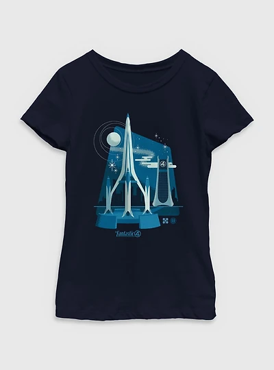 Marvel The Fantastic Four: First Steps Ready For Launch Youth Girls T-Shirt