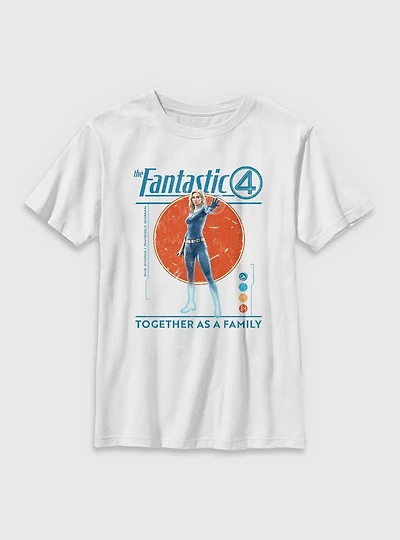 Marvel The Fantastic Four: First Steps Together As A Family Susan Storm Invisible Woman Youth T-Shirt