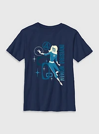Marvel The Fantastic Four: First Steps Invisible Woman Vintage Youth T-Shirt