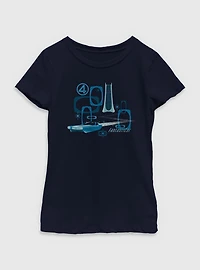 Marvel The Fantastic Four: First Steps Fantasticar Vintage Youth Girls T-Shirt