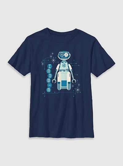 Marvel The Fantastic Four: First Steps H.E.R.B.I.E. Robot Youth T-Shirt