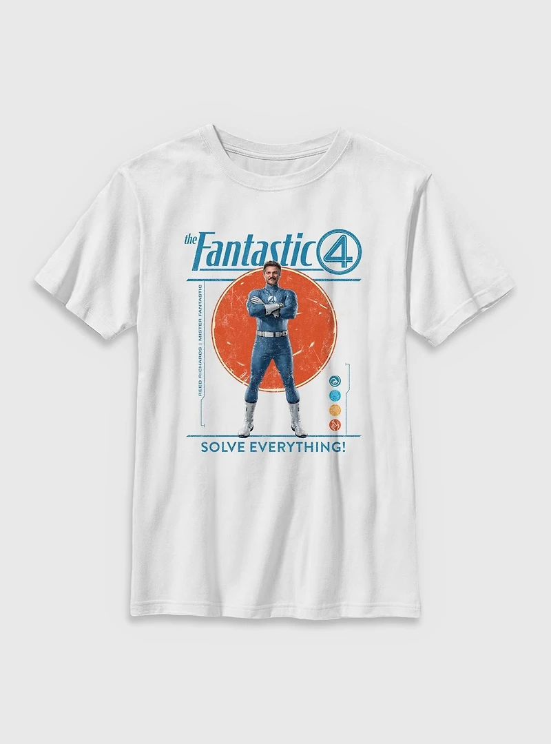 Marvel The Fantastic Four: First Steps Solve Everything Reed Richards Mister Youth T-Shirt