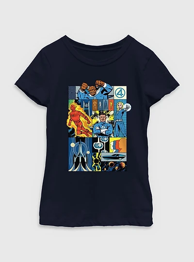 Marvel The Fantastic Four: First Steps Classic Four Youth Girls T-Shirt