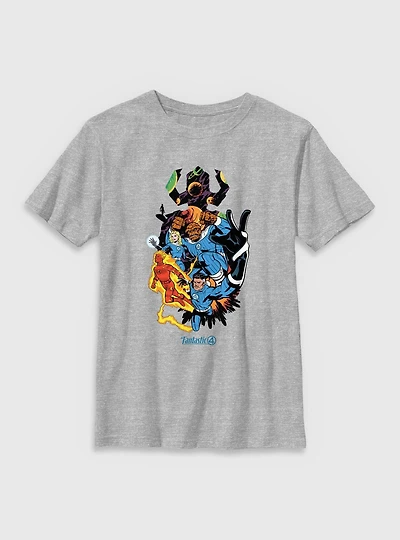 Marvel The Fantastic Four: First Steps Galactus Vs. Four Youth T-Shirt