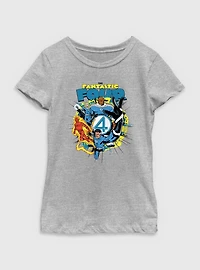 Marvel The Fantastic Four: First Steps Vintage Youth Girls T-Shirt