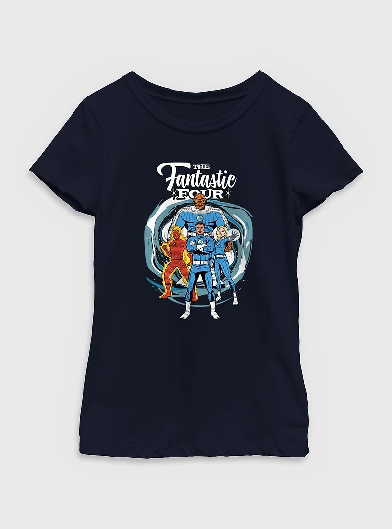 Marvel The Fantastic Four: First Steps Power Pose Youth Girls T-Shirt