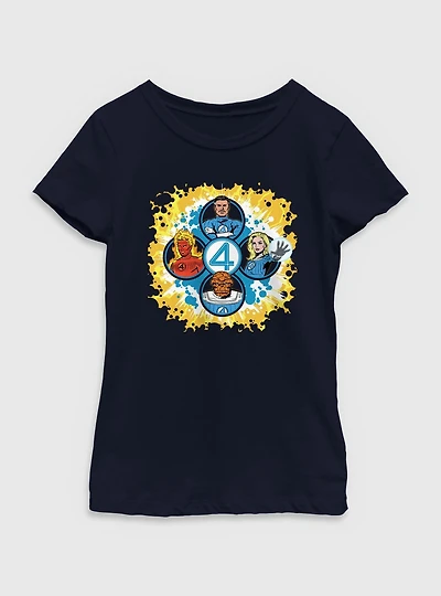 Marvel The Fantastic Four: First Steps Cosmic Explorers Youth Girls T-Shirt