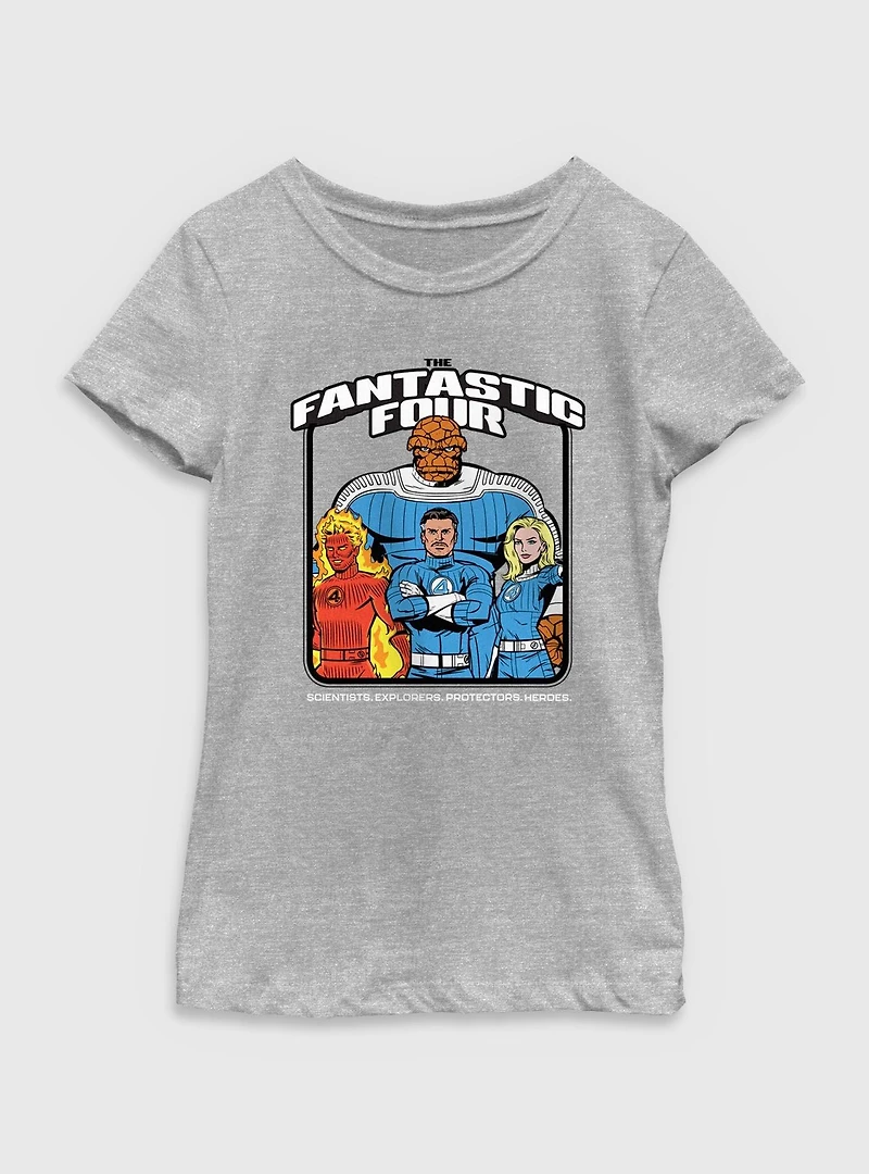 Marvel The Fantastic Four: First Steps Four Classic Protectors Youth Girls T-Shirt