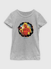 Marvel The Fantastic Four: First Steps Johnny Storm Human Torch Power Youth Girls T-Shirt