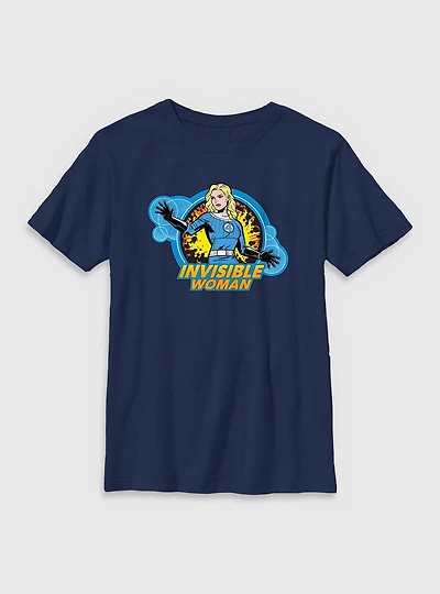 Marvel The Fantastic Four: First Steps Invisible Woman Power Youth T-Shirt