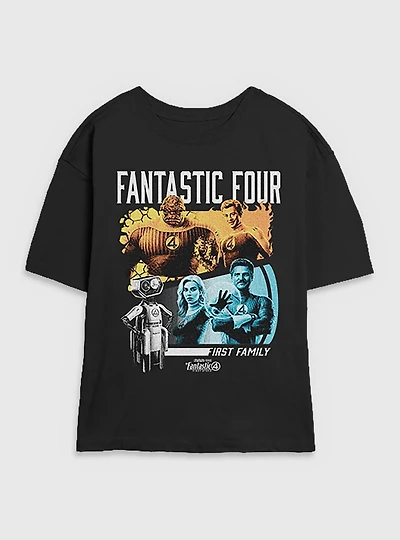 Marvel The Fantastic Four: First Steps Family & H.E.R.B.I.E. Womens Skimmer T-Shirt