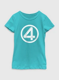 Marvel The Fantastic Four: First Steps Four Logo Youth Girls T-Shirt