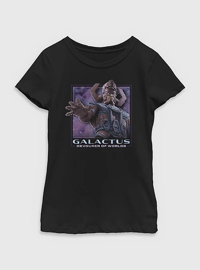 Marvel The Fantastic Four: First Steps Galactus Frame Youth Girls T-Shirt