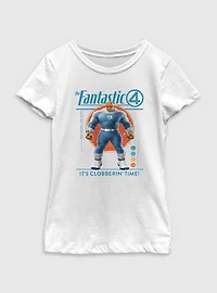 Marvel The Fantastic Four: First Steps It's Clobberin' Time Ben Grimm Thing Youth Girls T-Shirt