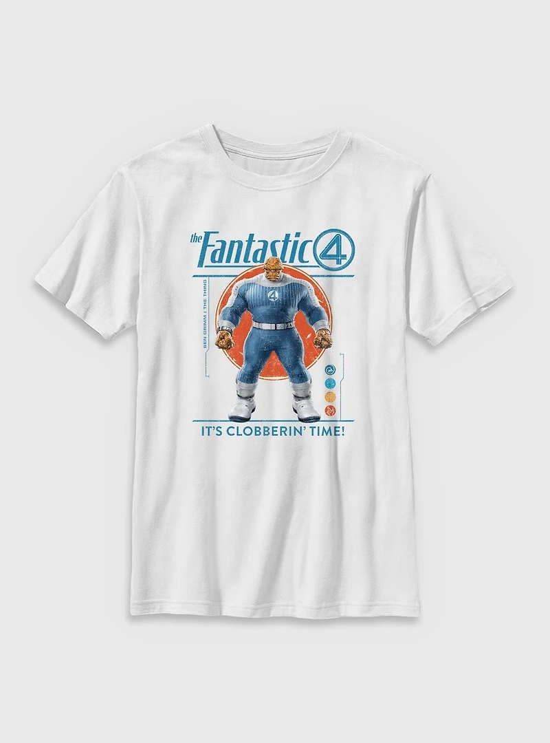 Marvel The Fantastic Four: First Steps It's Clobberin' Time Ben Grimm Thing Youth T-Shirt