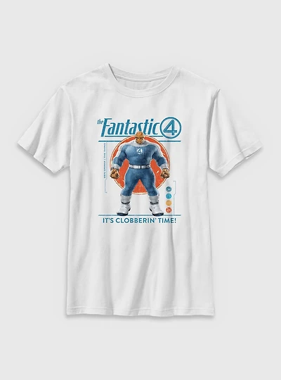 Marvel The Fantastic Four: First Steps It's Clobberin' Time Ben Grimm Thing Youth T-Shirt