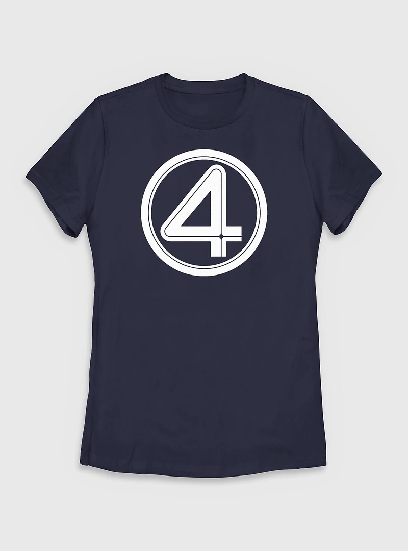 Marvel The Fantastic Four: First Steps Four Logo Womens T-Shirt