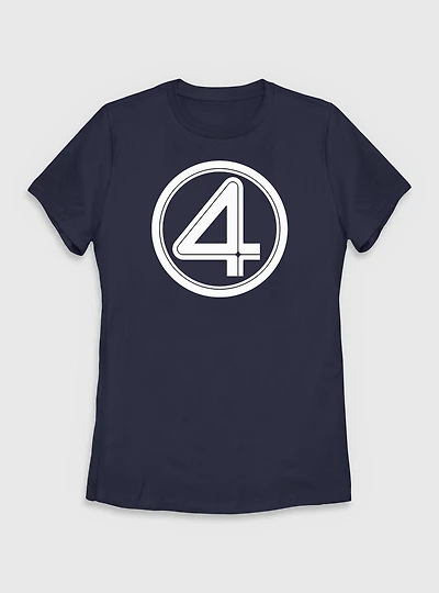 Marvel The Fantastic Four: First Steps Four Logo Womens T-Shirt