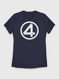 Marvel The Fantastic Four: First Steps Four Logo Womens T-Shirt