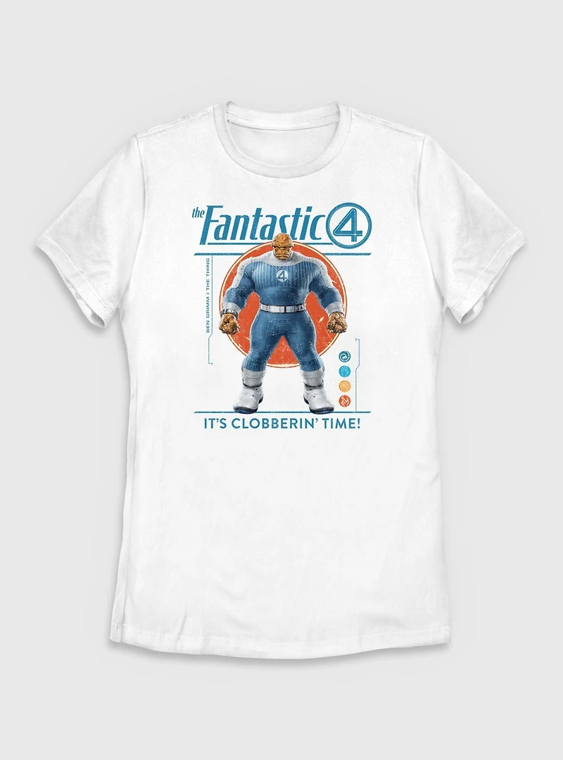 Marvel The Fantastic Four: First Steps It's Clobberin' Time Ben Grimm Thing Womens T-Shirt