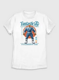 Marvel The Fantastic Four: First Steps It's Clobberin' Time Ben Grimm Thing Womens T-Shirt
