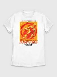 Marvel The Fantastic Four: First Steps Johnny Storm Is Human Torch Womens T-Shirt