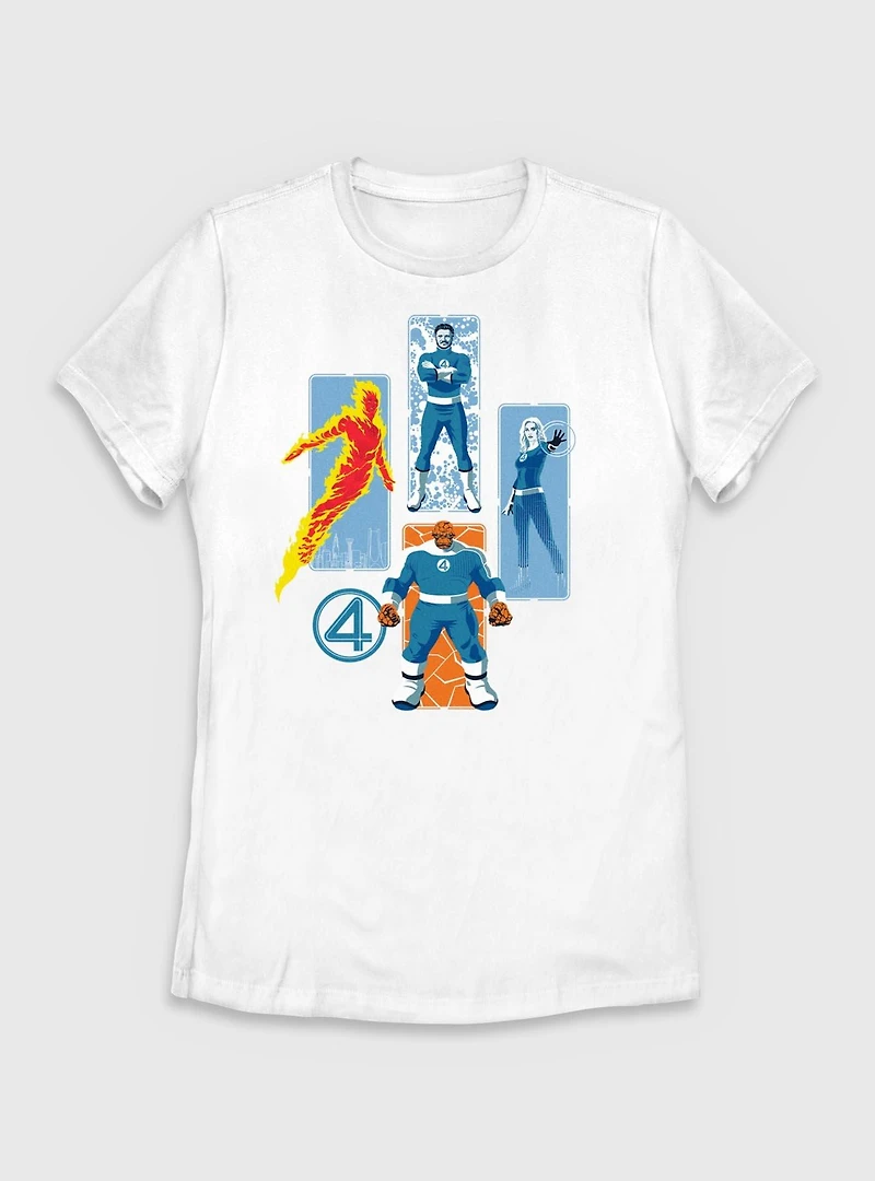 Marvel The Fantastic Four: First Steps Family Of Heroes Womens T-Shirt