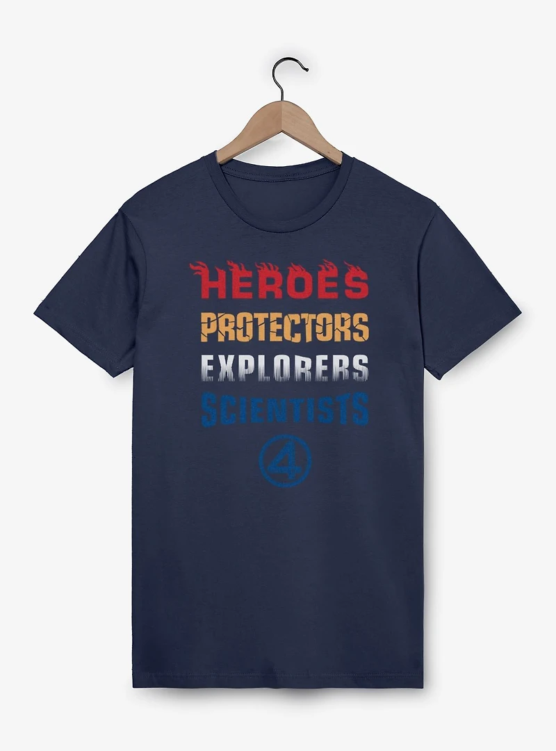 Marvel The Fantastic Four: First Steps Heroes Protectors Explorers Scientists T-Shirt