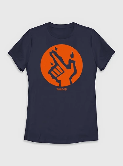 Marvel The Fantastic Four: First Steps Human Torch Icon Womens T-Shirt