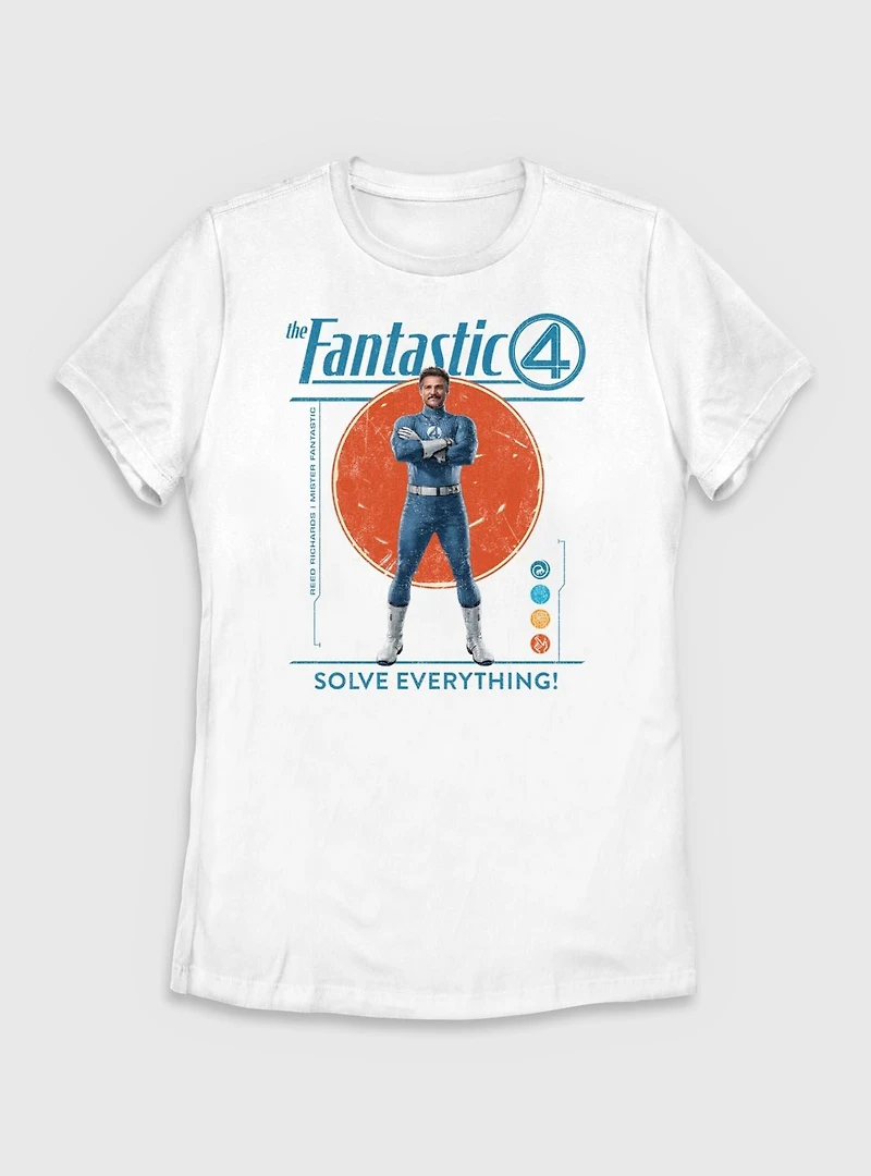Marvel The Fantastic Four: First Steps Solve Everything Reed Richards Mister Womens T-Shirt