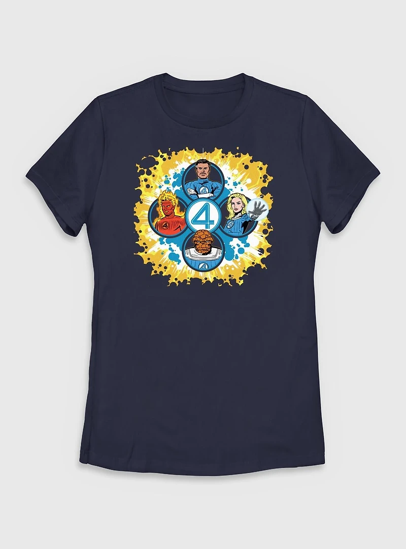 Marvel The Fantastic Four: First Steps Cosmic Explorers Womens T-Shirt