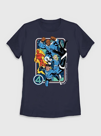 Marvel The Fantastic Four: First Steps Vintage Heroes Womens T-Shirt