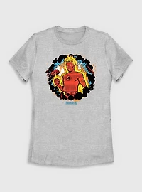 Marvel The Fantastic Four: First Steps Johnny Storm Human Torch Power Womens T-Shirt
