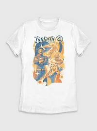 Marvel The Fantastic Four: First Steps Retro Poster Womens T-Shirt