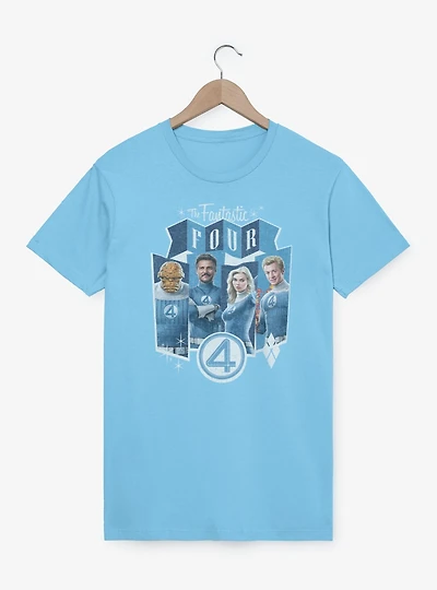Marvel The Fantastic Four: First Steps Four Heroes Panels T-Shirt