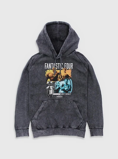 Marvel The Fantastic Four: First Steps Family & H.E.R.B.I.E. Mineral Wash Hoodie