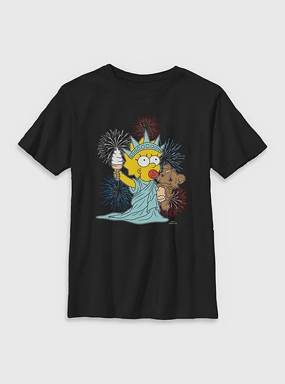 The Simpsons Fireworks Maggie Youth T-Shirt