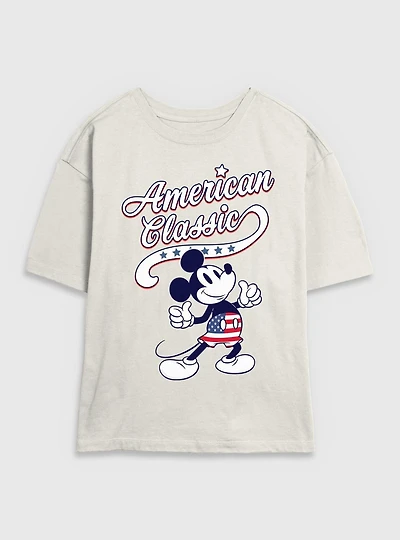 Disney Mickey Mouse American Classic Womens Skimmer T-Shirt